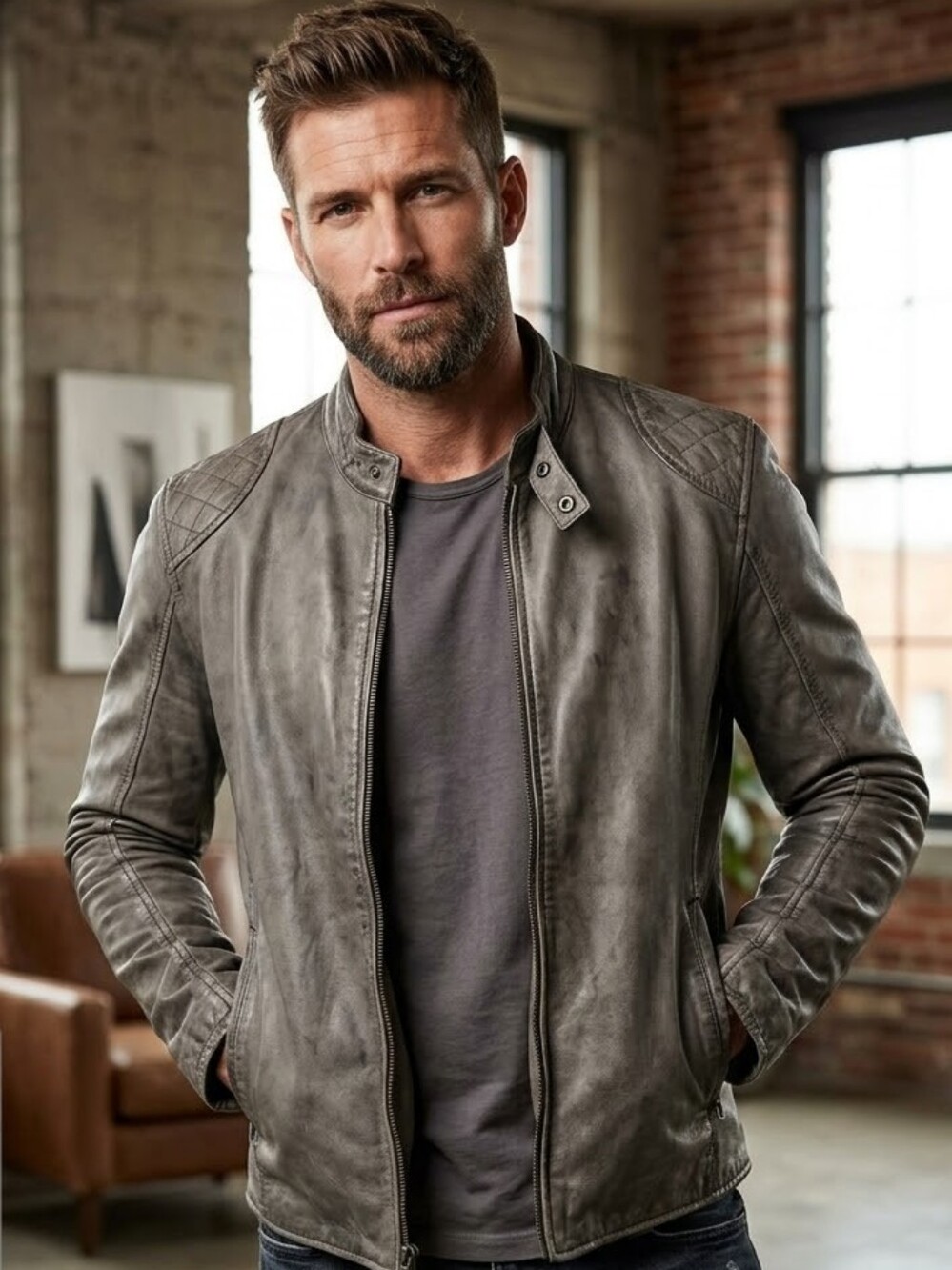 Danier Leather Jacket  for Men Large